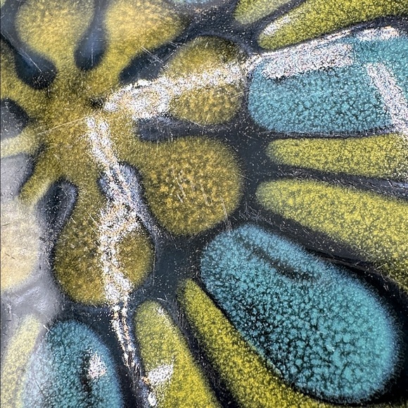 1960s MCM Acsons Stoneware Dinner Plate, Pattern is Belmont. - Picture 7 of 8